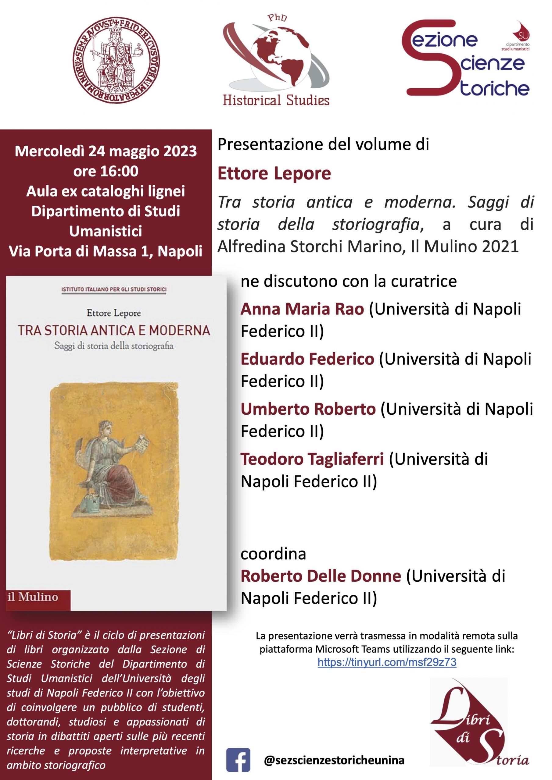 Presentazione del volume di Ettore Lepore, Tra storia antica e moderna