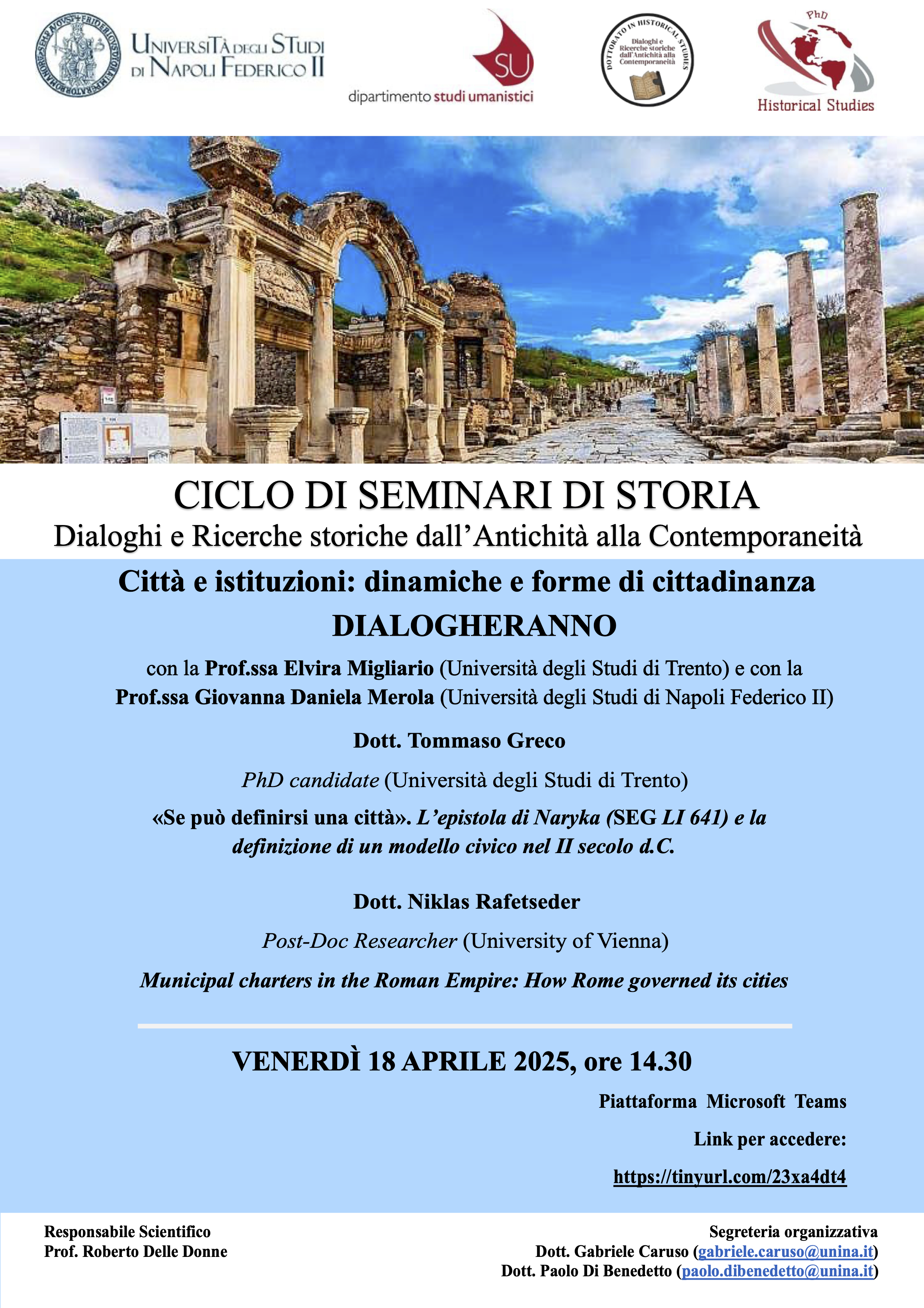 Seminario con Tommaso Greco e Niklas Rafetseder