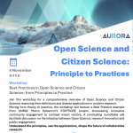 Open Science and Citizen Science: from Principles to Practice