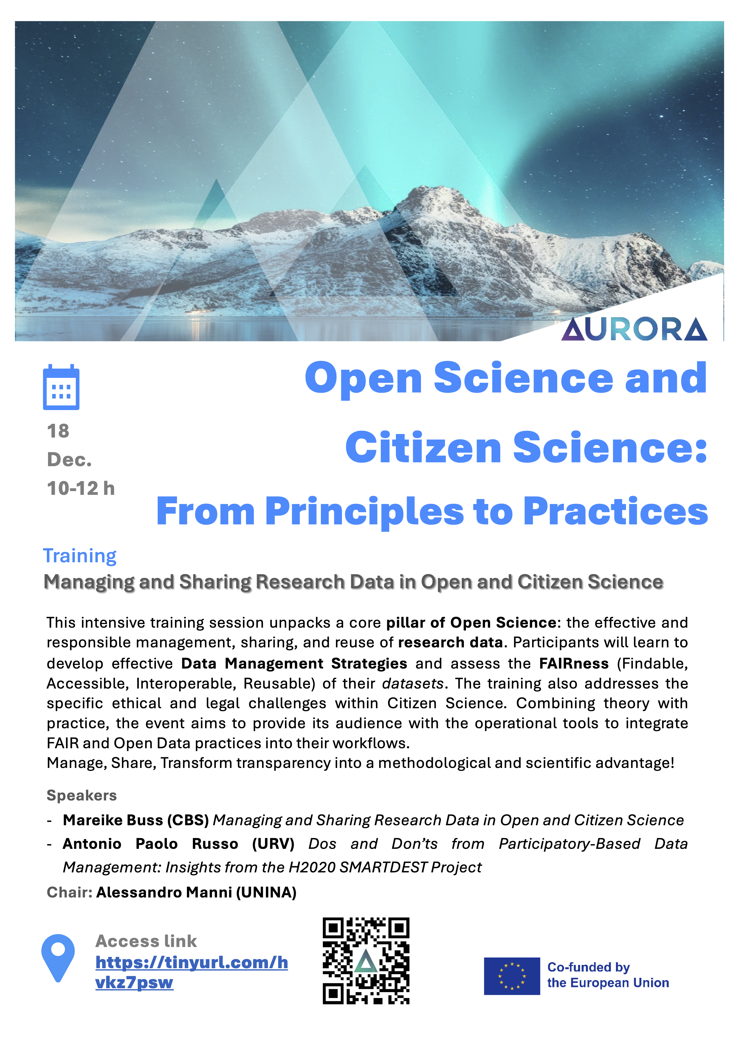 Open Science and Citizen Science: Managing and Sharing Research Data in Open and Citizen Science